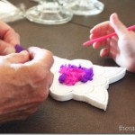Styrofoam and tissue paper flower