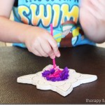 Styrofoam and tissue paper flower