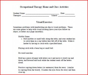 home program visual exercises