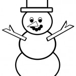 Scissor Cutting: Snow Man Template