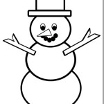 Scissor Cutting: Snow Man Template