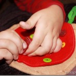 Felt Pizza to Work on Button Skills