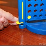 My new favorite fine motor toy: connect 4 on the run