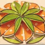 Paper folded flowers