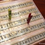 Easy Clothespin Board made with Hot glue and sheet protector