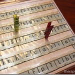 Easy Clothespin Board made with Hot glue and sheet protector