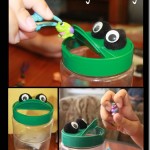 Big mouth creature for feeding pom poms to