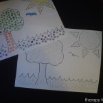 Q-tip painting with templates