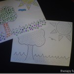 Q-tip painting with templates