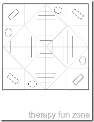 cootie catcher writing lines fold lines copy