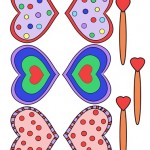 Making heart butterflies
